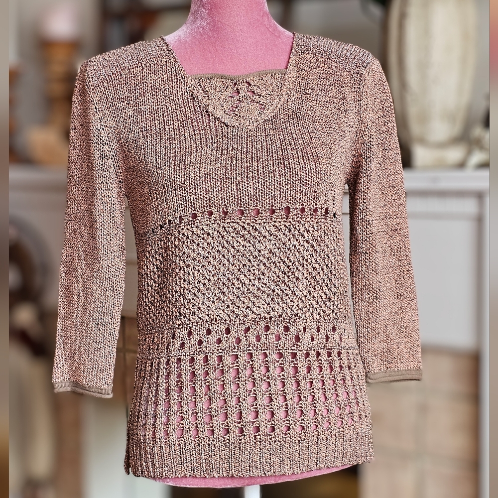 Olsen 3/4 sleeve knit sweater. Size 6